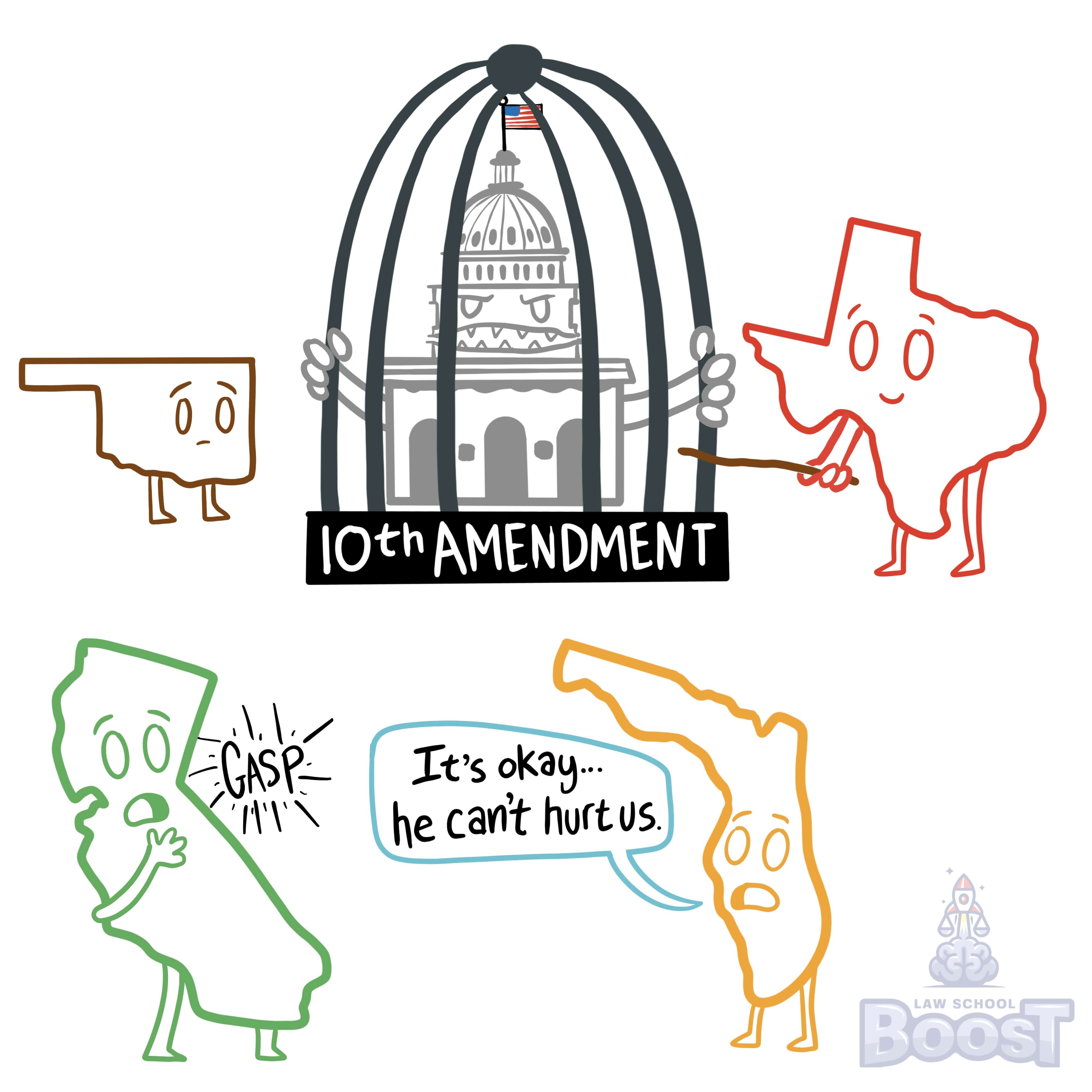 What is the effect of the 10th Amendment on Congress?