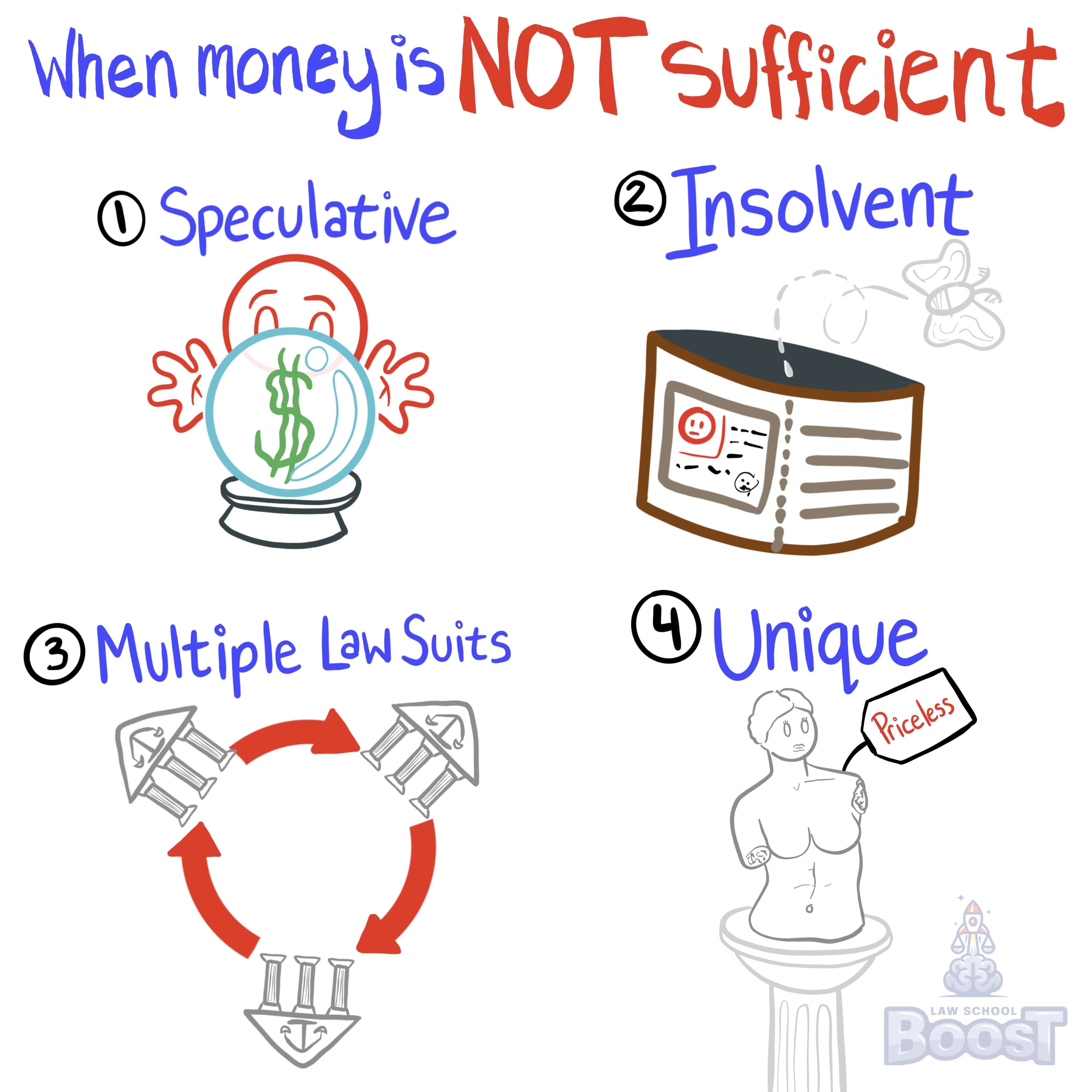 When assessing specific performance, why are money damages sometimes an inadequate legal remedy?